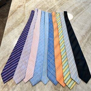 A. Mahtani 100% Silk Tie Bundle Lot of 10 | Designed in Paris | Mens Luxury Neck